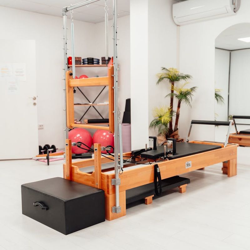 Modern bright training studio interior